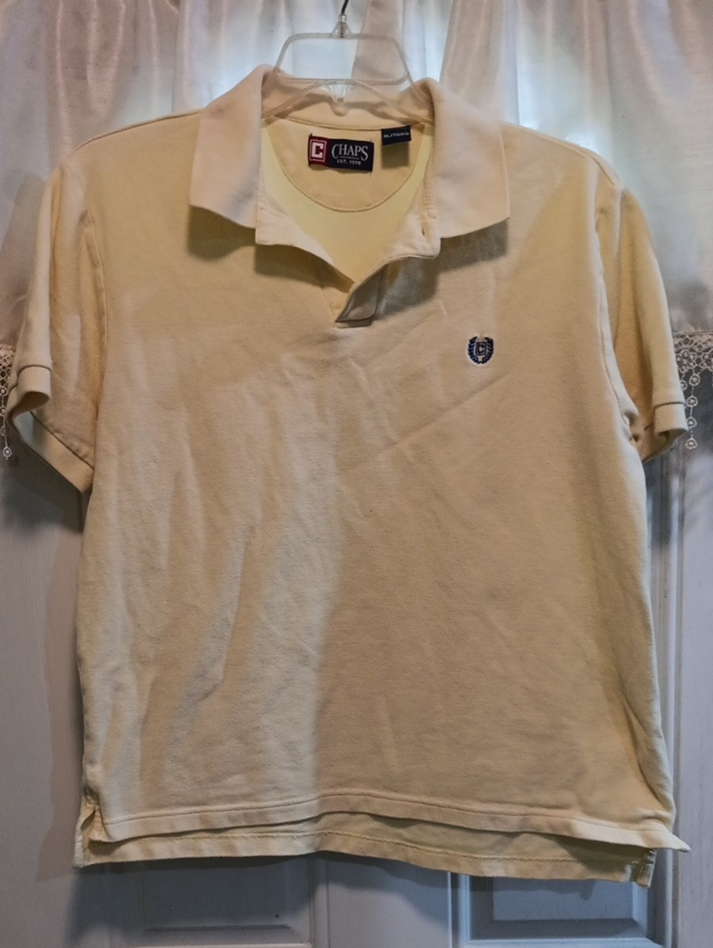 Chaps Men’s Polo Shirt - Pale Yellow